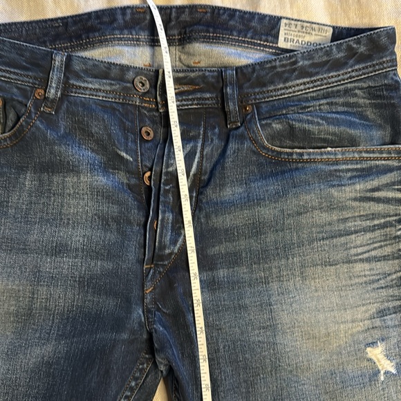 Diesel BRADDOM Vintage Style Distressed BLUE Denim 34W 34L slim-carrot fit - Picture 13 of 13